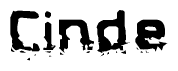 The image contains the word Cinde in a stylized font with a static looking effect at the bottom of the words