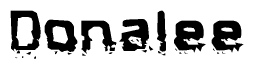 The image contains the word Donalee in a stylized font with a static looking effect at the bottom of the words