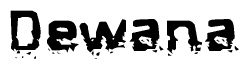 The image contains the word Dewana in a stylized font with a static looking effect at the bottom of the words