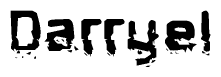 The image contains the word Darryel in a stylized font with a static looking effect at the bottom of the words