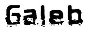 The image contains the word Galeb in a stylized font with a static looking effect at the bottom of the words