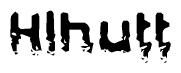 The image contains the word Hlhutt in a stylized font with a static looking effect at the bottom of the words