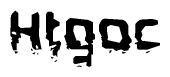 The image contains the word Htgoc in a stylized font with a static looking effect at the bottom of the words