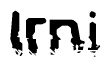 The image contains the word Irni in a stylized font with a static looking effect at the bottom of the words
