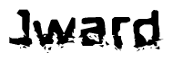 The image contains the word Jward in a stylized font with a static looking effect at the bottom of the words