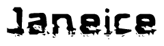 The image contains the word Janeice in a stylized font with a static looking effect at the bottom of the words