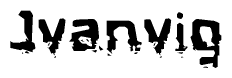 The image contains the word Jvanvig in a stylized font with a static looking effect at the bottom of the words