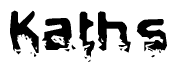 The image contains the word Kaths in a stylized font with a static looking effect at the bottom of the words