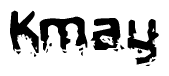 The image contains the word Kmay in a stylized font with a static looking effect at the bottom of the words