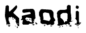 The image contains the word Kaodi in a stylized font with a static looking effect at the bottom of the words