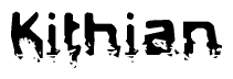 The image contains the word Kithian in a stylized font with a static looking effect at the bottom of the words