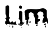 The image contains the word Lim in a stylized font with a static looking effect at the bottom of the words
