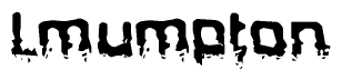 The image contains the word Lmumpton in a stylized font with a static looking effect at the bottom of the words