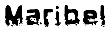 The image contains the word Maribel in a stylized font with a static looking effect at the bottom of the words