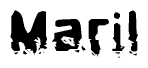 The image contains the word Maril in a stylized font with a static looking effect at the bottom of the words