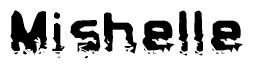 The image contains the word Mishelle in a stylized font with a static looking effect at the bottom of the words