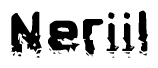 The image contains the word Neriil in a stylized font with a static looking effect at the bottom of the words