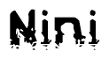 The image contains the word Nini in a stylized font with a static looking effect at the bottom of the words