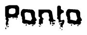 The image contains the word Ponto in a stylized font with a static looking effect at the bottom of the words