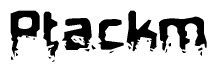 The image contains the word Ptackm in a stylized font with a static looking effect at the bottom of the words