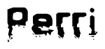 The image contains the word Perri in a stylized font with a static looking effect at the bottom of the words