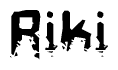 The image contains the word Riki in a stylized font with a static looking effect at the bottom of the words