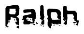 The image contains the word Ralph in a stylized font with a static looking effect at the bottom of the words
