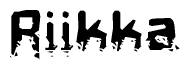   The image contains the word Riikka in a stylized font with a static looking effect at the bottom of the words 