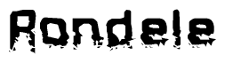 The image contains the word Rondele in a stylized font with a static looking effect at the bottom of the words
