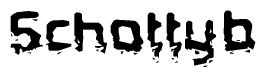 The image contains the word Schottyb in a stylized font with a static looking effect at the bottom of the words