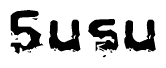The image contains the word Susu in a stylized font with a static looking effect at the bottom of the words