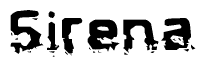 The image contains the word Sirena in a stylized font with a static looking effect at the bottom of the words