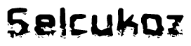 The image contains the word Selcukoz in a stylized font with a static looking effect at the bottom of the words