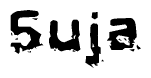 The image contains the word Suja in a stylized font with a static looking effect at the bottom of the words