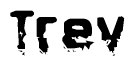 The image contains the word Trev in a stylized font with a static looking effect at the bottom of the words