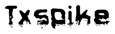 The image contains the word Txspike in a stylized font with a static looking effect at the bottom of the words
