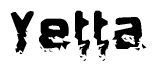 The image contains the word Yetta in a stylized font with a static looking effect at the bottom of the words