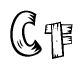 The image contains the name Cf written in a decorative, stylized font with a hand-drawn appearance. The lines are made up of what appears to be planks of wood, which are nailed together