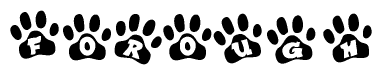 Animal Paw Prints with Forough Lettering