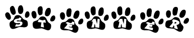 Animal Paw Prints with Stenner Lettering