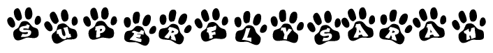 Animal Paw Prints with Superflysarah Lettering