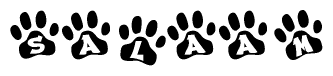 Animal Paw Prints with Salaam Lettering