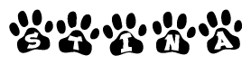 Animal Paw Prints with Stina Lettering