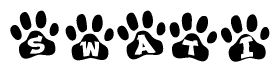Animal Paw Prints with Swati Lettering
