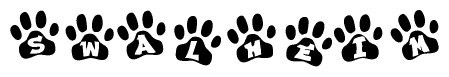 Animal Paw Prints with Swalheim Lettering