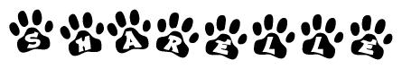 Animal Paw Prints with Sharelle Lettering