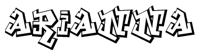The clipart image features a stylized text in a graffiti font that reads Arianna.