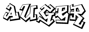 The clipart image features a stylized text in a graffiti font that reads Auger.