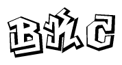 The clipart image features a stylized text in a graffiti font that reads Bkc.