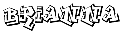 The clipart image features a stylized text in a graffiti font that reads Brianna.
